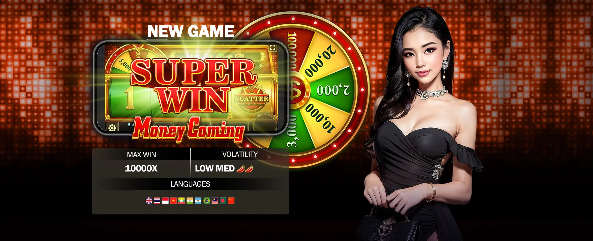 Dynamic background featuring casino games and sports betting